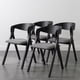 thumbnail image 1 of Pack 4 Sillas Comedor Madera Tapiz Chenilla Margot Venhoouse Negra, 1 of 10