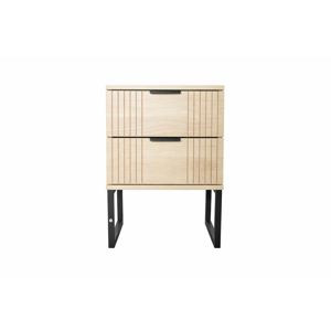 Space Home - Velador Dormitorio Veluxa Cajones Con Rieles Suaves