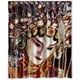 thumbnail image 1 of Cortina de ducha con diseño de mujer de la Ópera de Pekín con arte chino y ganchos, tamaño 60 x 72 pulgadas, 1 of 3