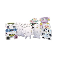 Robots De Pie Roylco Con Base De Collage, 8 X 11 Pulgadas, Paquete De 24