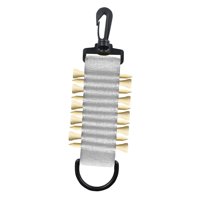Magideal - Golf Tee Holder Portátil Organizador De Almacenamiento Con 10 Tees De Nylon Resistente Y Mosquetón Adecuado Para Jugadores De Golf Hombres Y Mujeres G Blanco