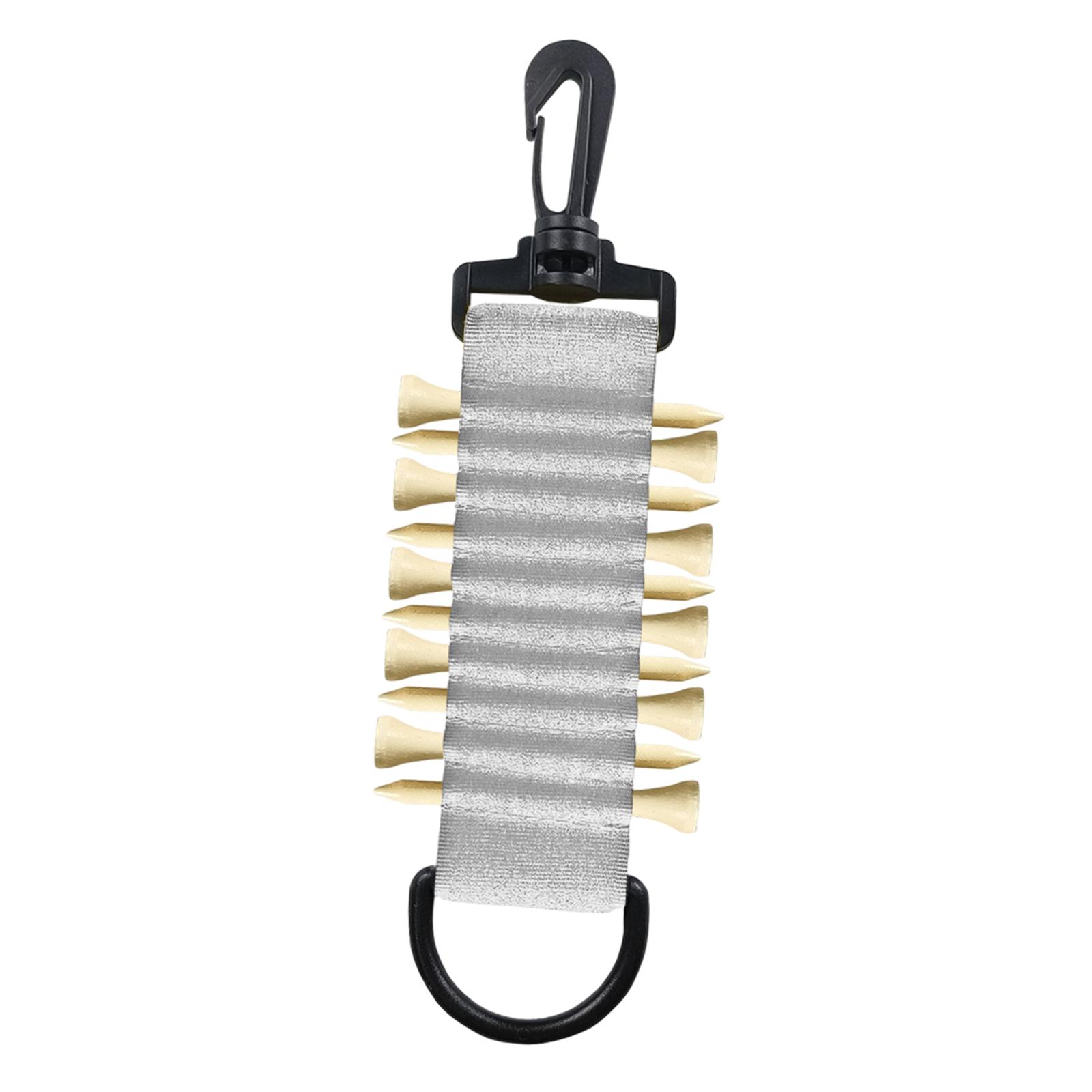 Magideal - Golf Tee Holder Portátil Organizador De Almacenamiento Con 10 Tees De Nylon Resistente Y Mosquetón Adecuado Para Jugadores De Golf Hombres Y Mujeres G Blanco