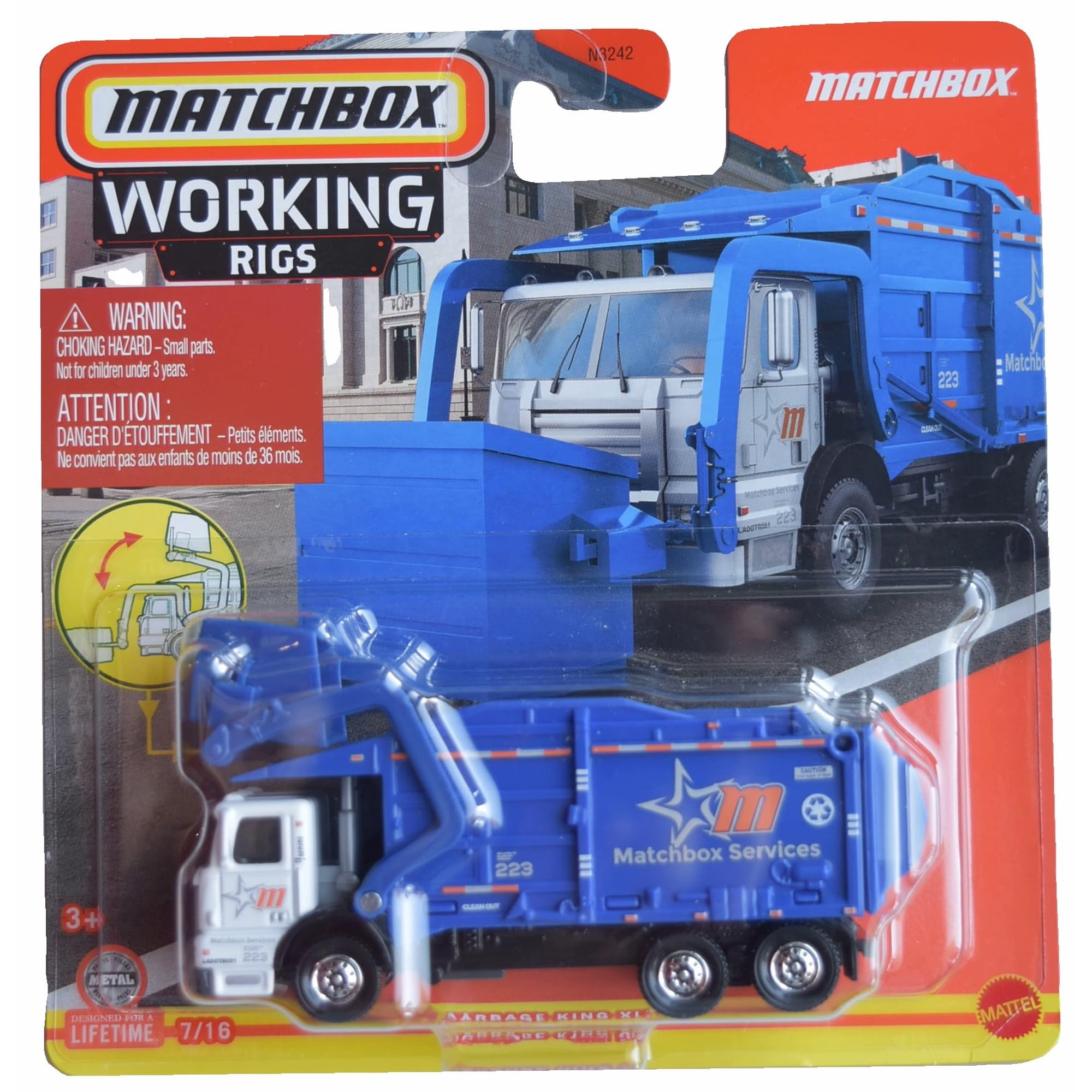 Toy Truck Matchbox Working Rig King Xl, Azul, Escala 1:32