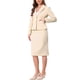 thumbnail image 4 of INSPIRE CHIC Conjunto de Traje de Falda de 2 Piezas para Mujeres Blazer de Manga Larga Falda Lápiz Atuendos Formales de Trabajo de Negocios XL Caqui, 4 of 6