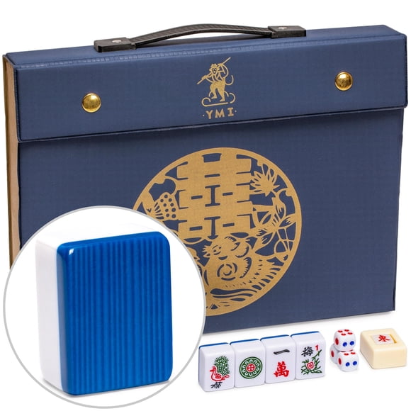 Set Mahjong Yellow Mountain Imports Royal Azure 146 fichas