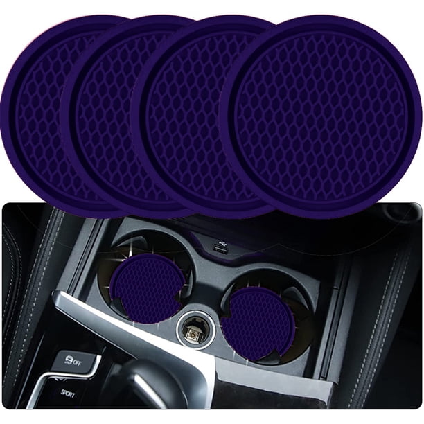 Upgrade Your Car Interior with 4pcs ZukMi Silicone Car Cup Coasters - Anti-Slip Drink Holders for Universal Fit