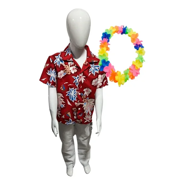 Traje Pascuense Niño Hawaiano 3 Pzas