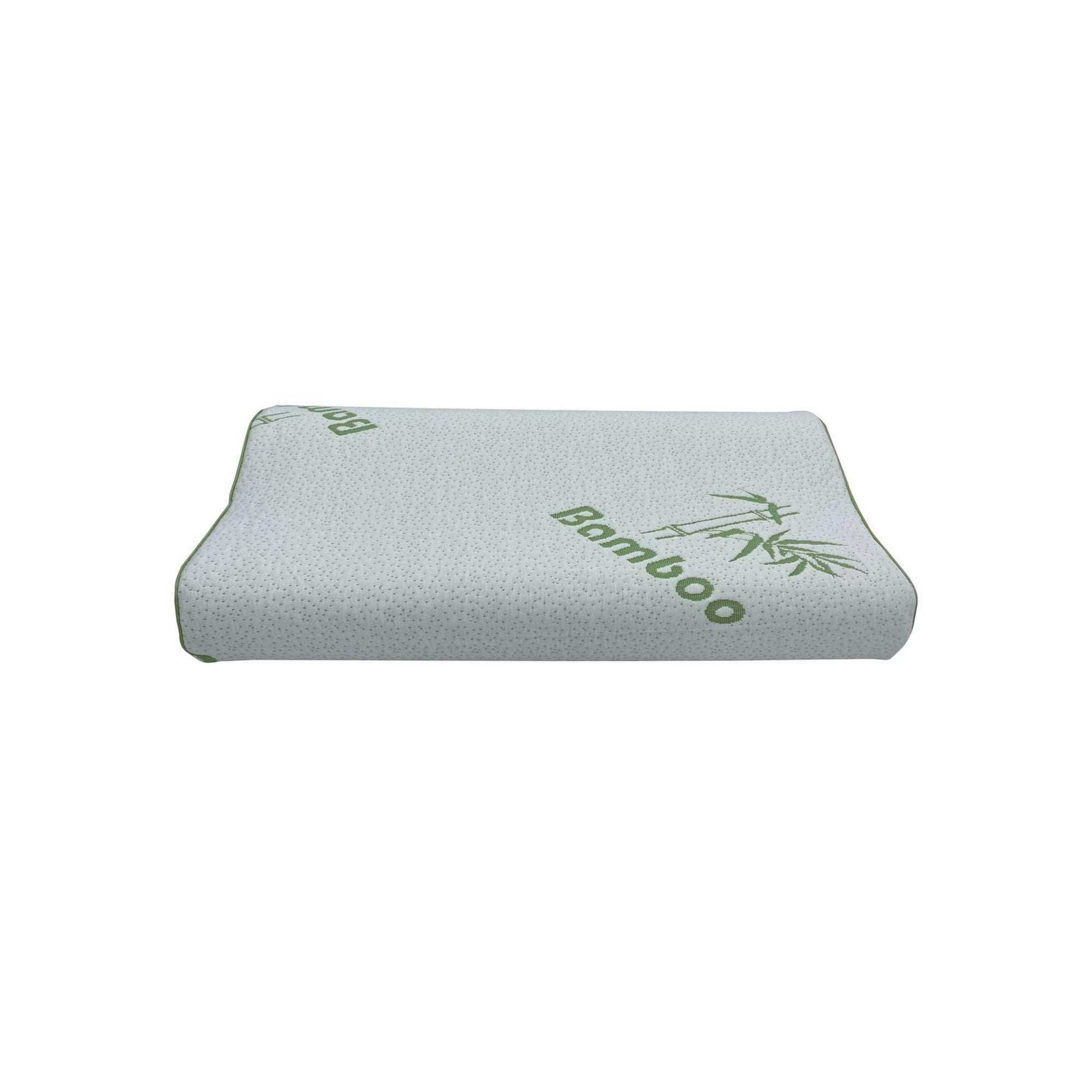 Maxcare - Almohada Viscoelastica Contour Bamboo 60x30x10/7 Blanco Borrar