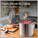 thumbnail image 5 of Olla alta Emporio Kitchen de acero inoxidable de 24 cuartos con tapa, 5 of 8