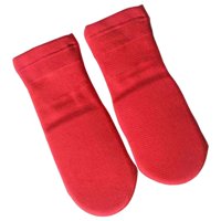 Magideal - 1 Par De Protectores De Pie Para Empeine, Lavables, Deportivos, Elásticos, Soporte De Tobillo, Protección De Entrenamiento Físico Para Niños, Jóvenes, , Talla L Rojo
