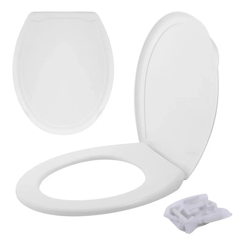 Genérico - Tapa Asiento Tradicional Alargado Inodoro, Cierre ...