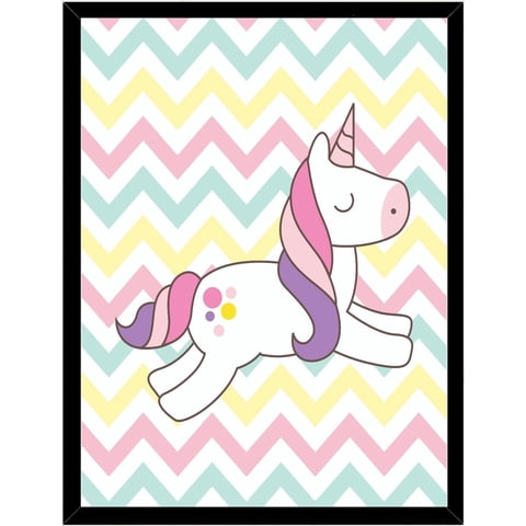 Genérico - Cuadro Decorativo Unicornio Medidas 30X40 Cm