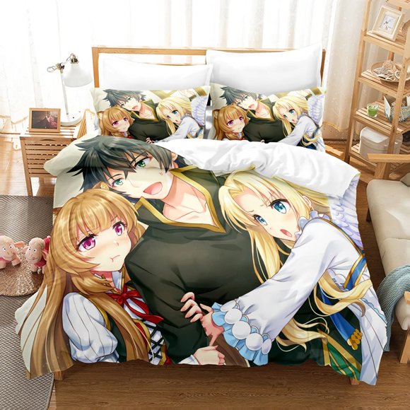 The Rising Of The Shield Hero Bedding Set Duvet Cover Comforter Pillowcase Boys Girls Adults Bedroom Bed Sheets