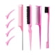 thumbnail image 3 of Juego De Peines Para Peinados Profesionales, 8x Peine De Burla, Cerdas Resistentes, Cepillo Para El Cabello, Color Rosa, 3 of 5