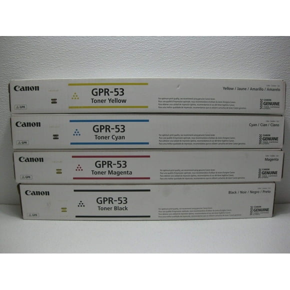 Cartucho de tóner FILLInk GPR-53 cian, amarillo, magenta y negro, paquete de 4