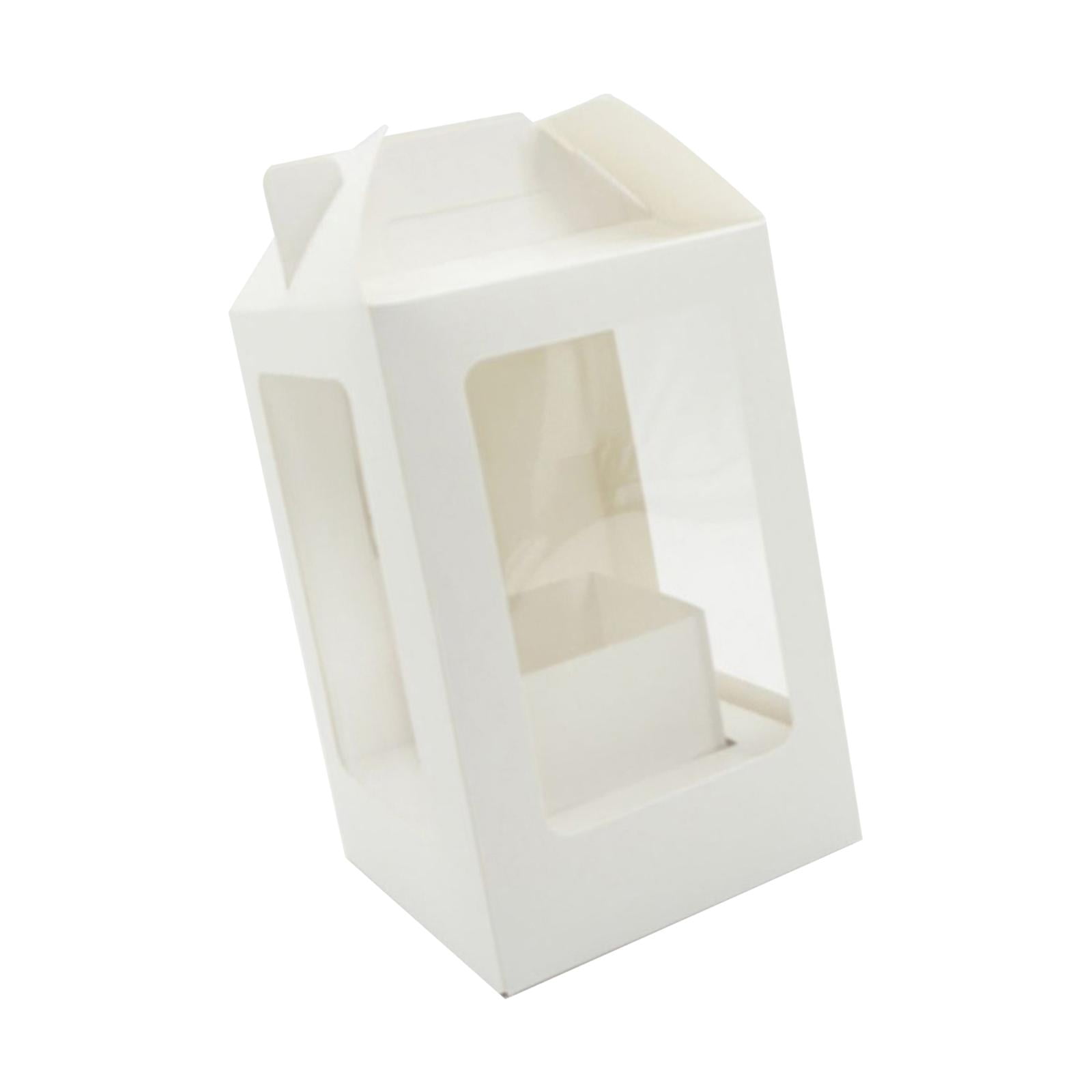 Bothyi - Cajas De Embalaje De Papel De Regalo De Flores, Caja De Flores Portátil Para Aniversario De Graduación, Color Blanco