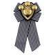 thumbnail image 1 of Pre-atado Bowknot Broche De Tela Pajarita Hombres Wome Insignia Británica Raya Negra, 1 of 3