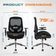 thumbnail image 3 of Silla de oficina Bosmiller, 340 kg, grande y alta, 750 libras de capacidad, 3 of 9