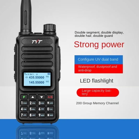 TYT TH-UV98 10W Walkie Talkie 136-174/400-480MHz Dual Band Audio Scrambler FM Portable Analógico de dos vías Walkie Talkie Receptor