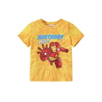 Disney - Camiseta Marvel Iron Man Birthday Boy 2-9 Años Para Niños