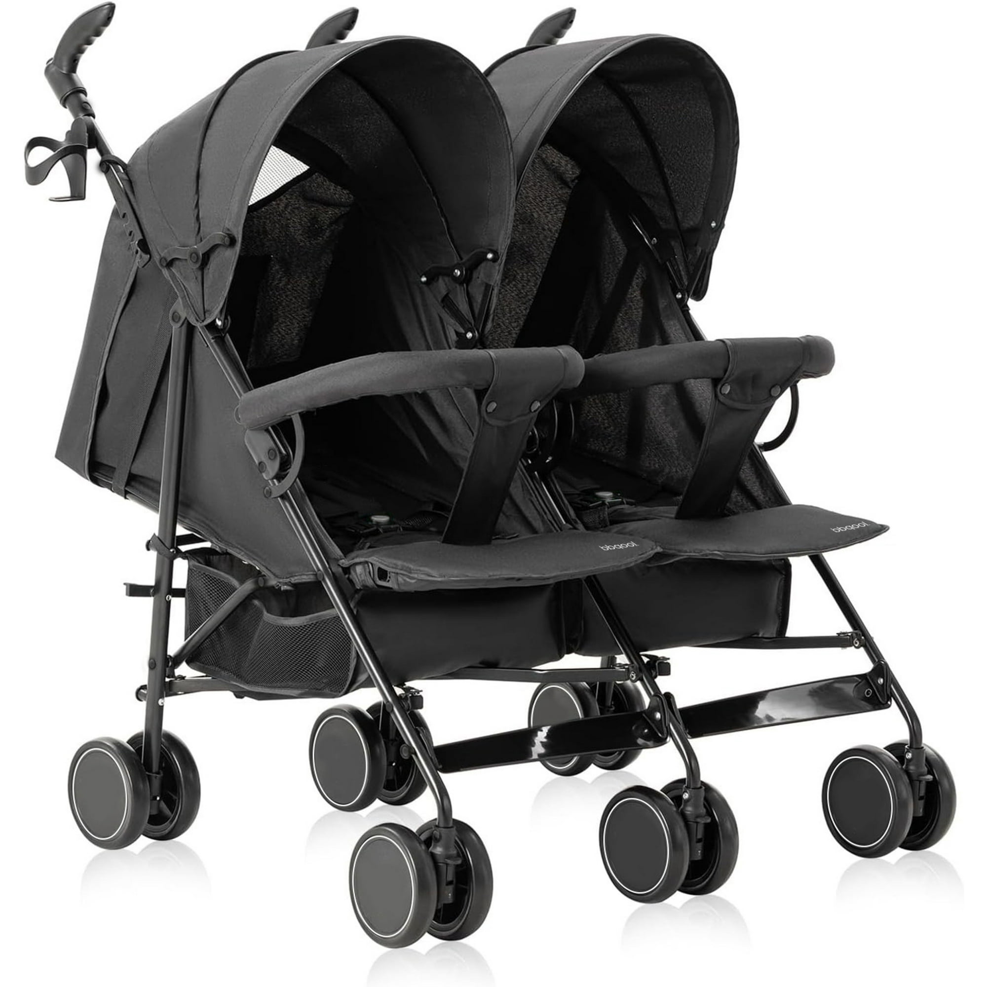 Bbqool - Coche Paragua Doble Twin Dark Grey