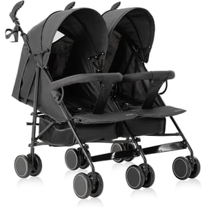 Bbqool - Coche Paragua Doble Twin Dark Grey