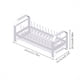 thumbnail image 1 of 1pc Dish Rack, Minimalist White Plate Drain Storage Organizer, Single-layer Tableware Storage Rack, Multi-functional Bowl Disc Draining Cage, Chopsticks Fork Spoon Knife Rack, Kitchen Accessories, 1 of 3