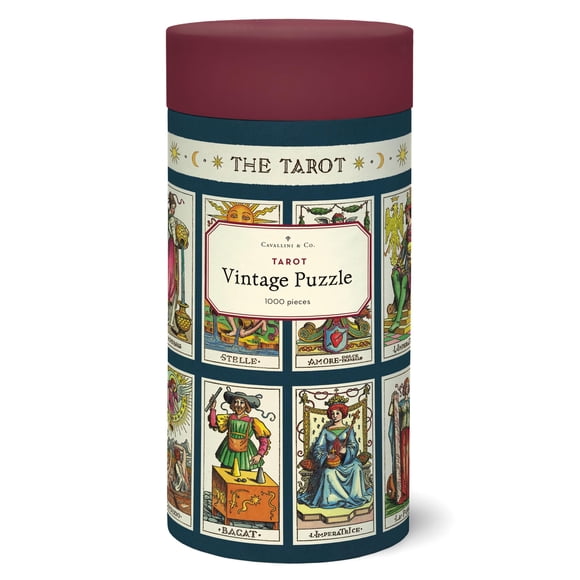Puzzle Cavallini Co Tarot De 1000 Piezas Con Tubo De 55 Cm X 70 Cm
