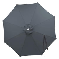 Ioensy - Sombrilla De Patio De Alta Densidad Para Mesa De Exterior, Para Piscina, Terraza Y Patio, Color Gris, 200 Cm