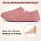 thumbnail image 4 of Zapatillas HomeTop de espuma viscoelástica de piel rizada y difusa para mujer, rosas, 7-8, 4 of 7