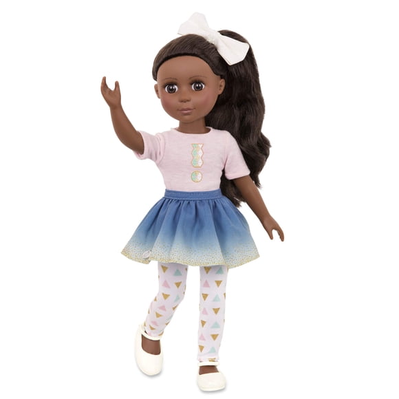 Muñeca moderna con purpurina para niñas, Keltie, 35 cm, posable durante más de 3 años