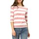 thumbnail image 5 of INSPIRE CHIC Camisetas a Rayas de Regreso a Clases para Mujer Ajuste Ceñido Mangas al Codo Cuello de Barco T-Shirt M Rosa Blanco, 5 of 7