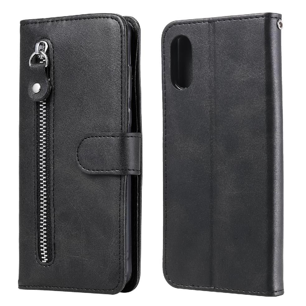 Gangxun - Funda Con Cremallera Para Samsung Galaxy A02/m02, Carcasa Cartera De Cuero Pu Con Soporte Y Tarjetero