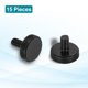 thumbnail image 3 of Tornillos de pulgar moleteados Uxcell M5x6mm, tornillos de pulgar de cabeza plana de acero negro, pernos de cabeza moleteada métrica con perillas de agarre, 15 piezas, 3 of 7