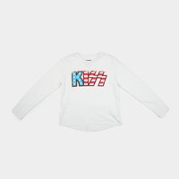 Polera Manga Larga Niña Logo Blanco Kiss
