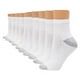 thumbnail image 1 of Calcetines tobilleros blancos Hanes Value 10 pares para mujer, 1 of 3