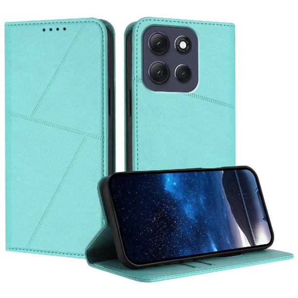 Funda Cartera Magnética para Motorola MOTO G86 Power Protección Antichoque con Ranuras Verde