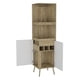 thumbnail image 2 of Bar Esquinero 6 Botelleros Y 2 Puertas Fm-012c Café Claro Y Blanco, 2 of 7