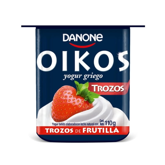 Yoghurt Griego Con Trozos De Frutilla Pote 110 g Oikos