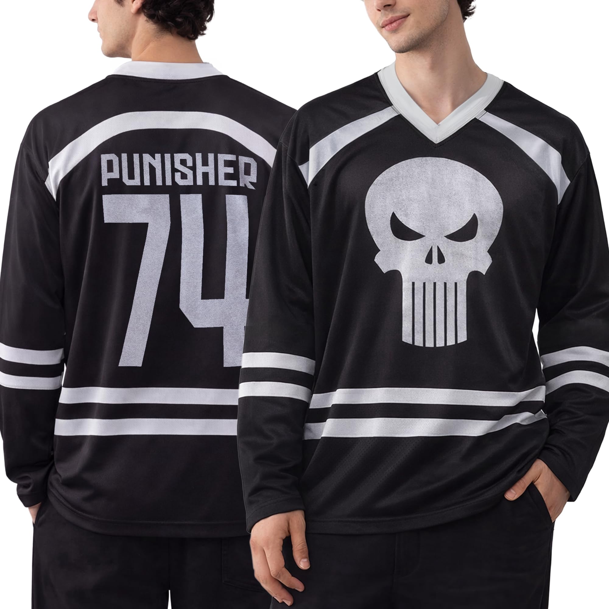 Camiseta De Hockey Marvel Spider-man Punisher Mickey Mouse Para Hombre