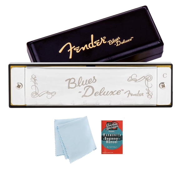 Armónica Fender Blues Deluxe Key of C con funda y accesorios
