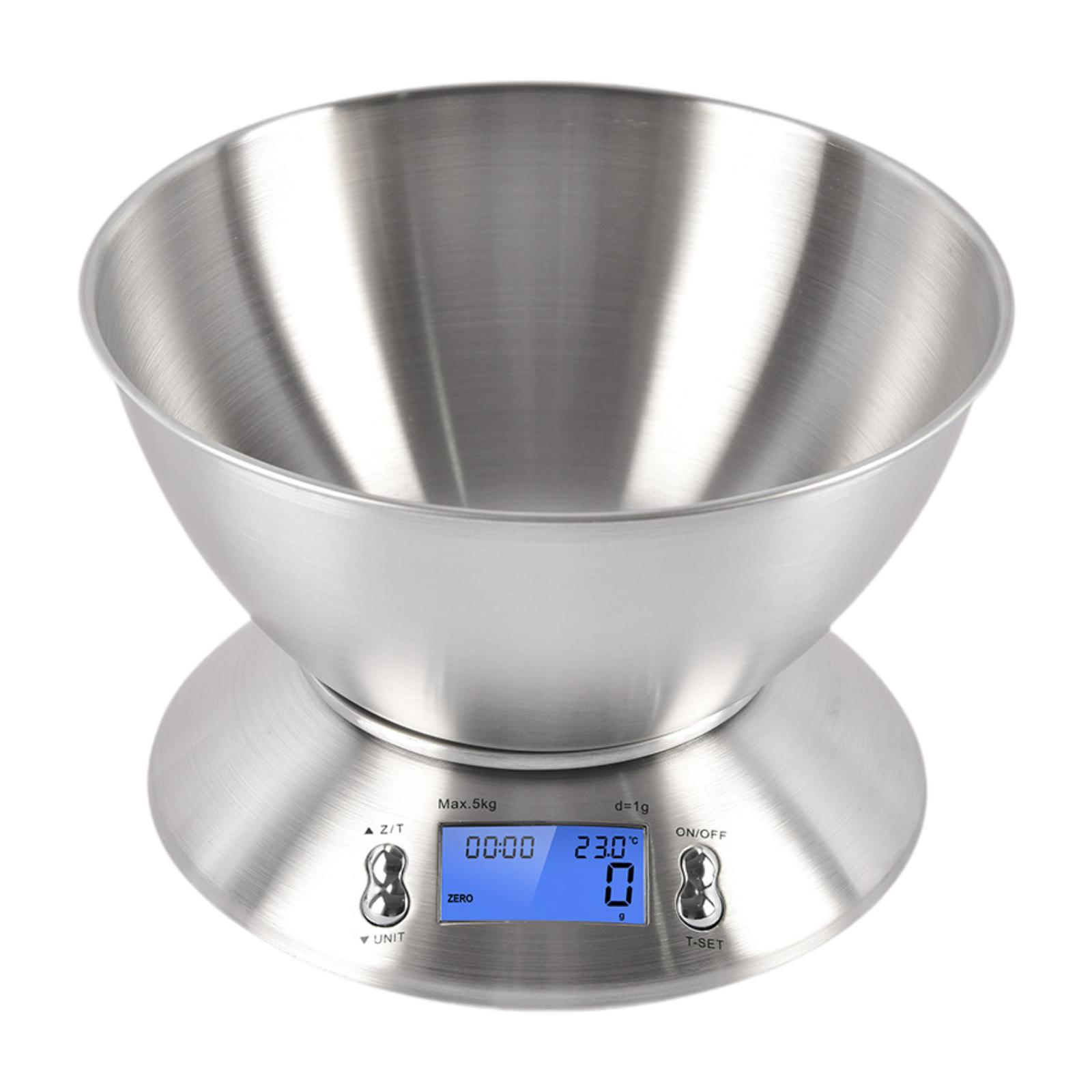 Bothyi - Báscula De Cocina Digital Con Cuenco, Apagado Automático Con Pilas, Preciso