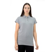 Polera Pique Quebec Manga Corta Gris Mujer