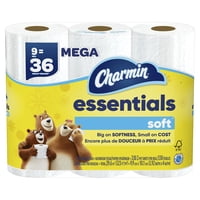 Papel Higiénico Charmin Essentials Soft 9 Mega Rollos