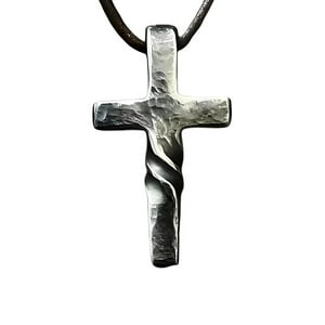 Eon - Collar Colgante Cruz Trenzada Vintage