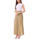 thumbnail image 2 of INSPIRE CHIC Falda Plisada para Mujer con Cintura Alta Elástica y Cinturón, Falda Maxi de Línea A Fluida 3XL Caqui, 2 of 7