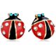 thumbnail image 1 of Pendientes Betsey Johnson con diseño de mariquita roja y negra, 1 of 2