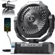 thumbnail image 1 of Ventilador de camping FRIZCOL 3 en 1 recargable 24000mAh con luz negro, 1 of 6