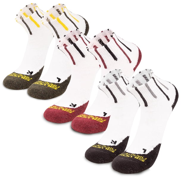 3 Pares de calcetines deportivos de algodón de running trail tenis padel para mujer y hombre acolchados