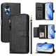 thumbnail image 1 of Funda tipo libro para OPPO A58X 5G con bolsillo con cremallera, cierre magnético, 7 ranuras para tarjetas y correa para la muñeca., 1 of 6